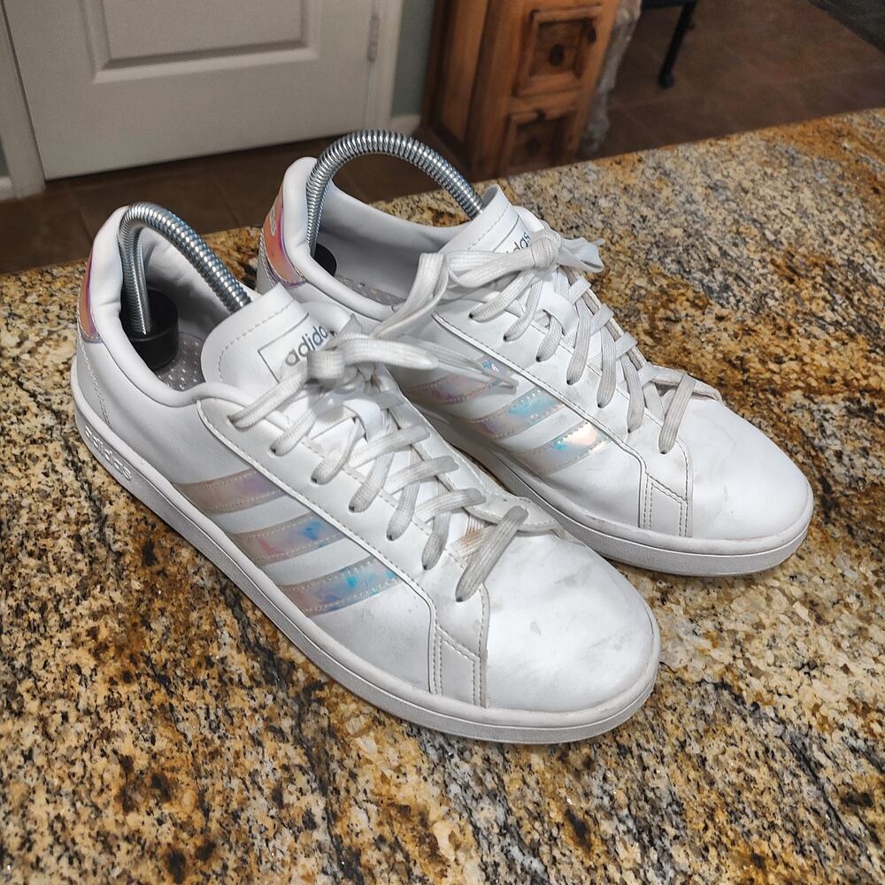 Adidas White An Silver Sneakers Size 10 EE9689